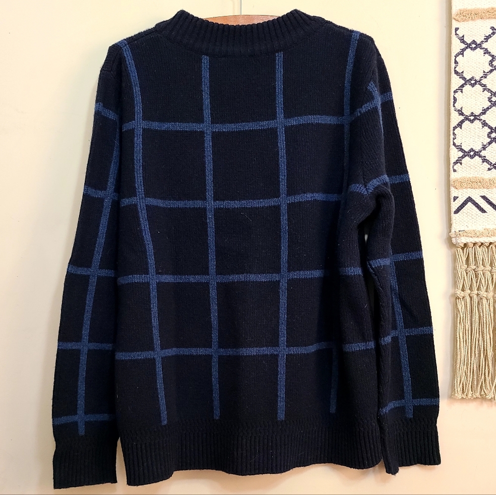 Pendleton Lambswool Windowpane Checkered Sweater … - image 3